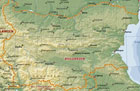 Kartenausschnitt von Bulgarien