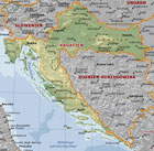 Kartenausschnitt von Kroatien