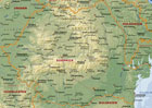 Kartenausschnitt von Rumänien